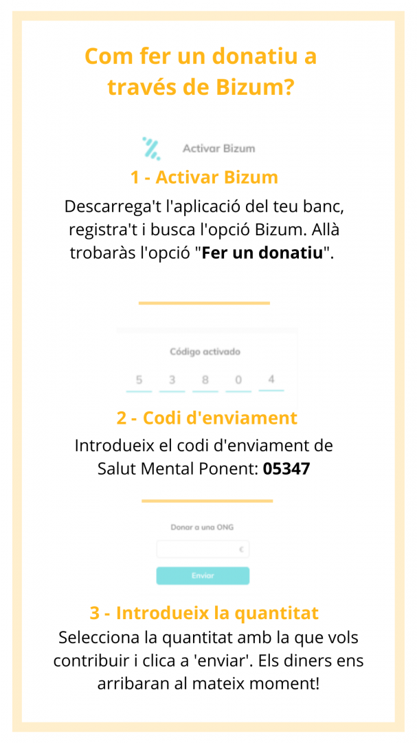 Com fer un donatiu amb Bizum